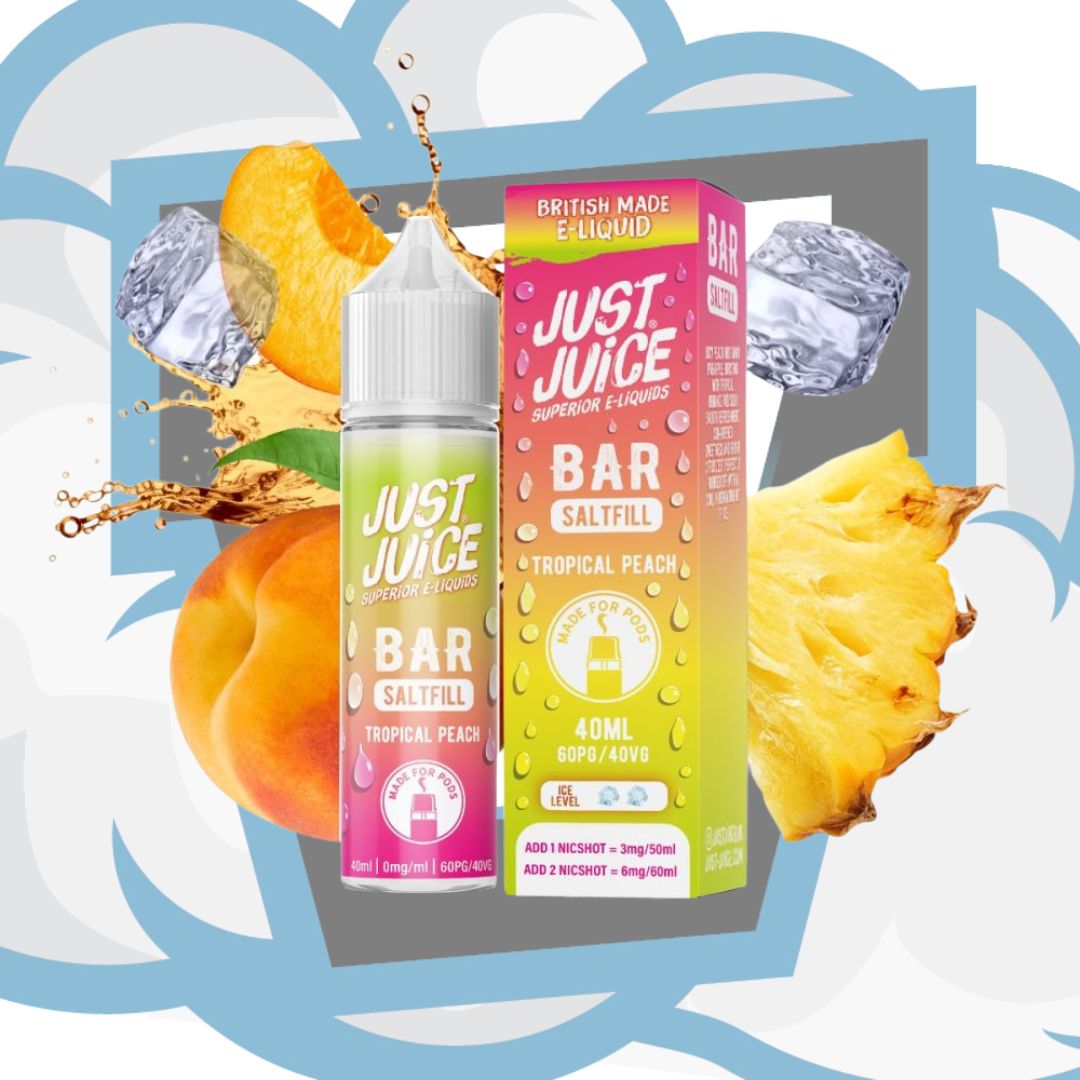 Tropical Peach Bar Saltfill by Just Juice 40ml