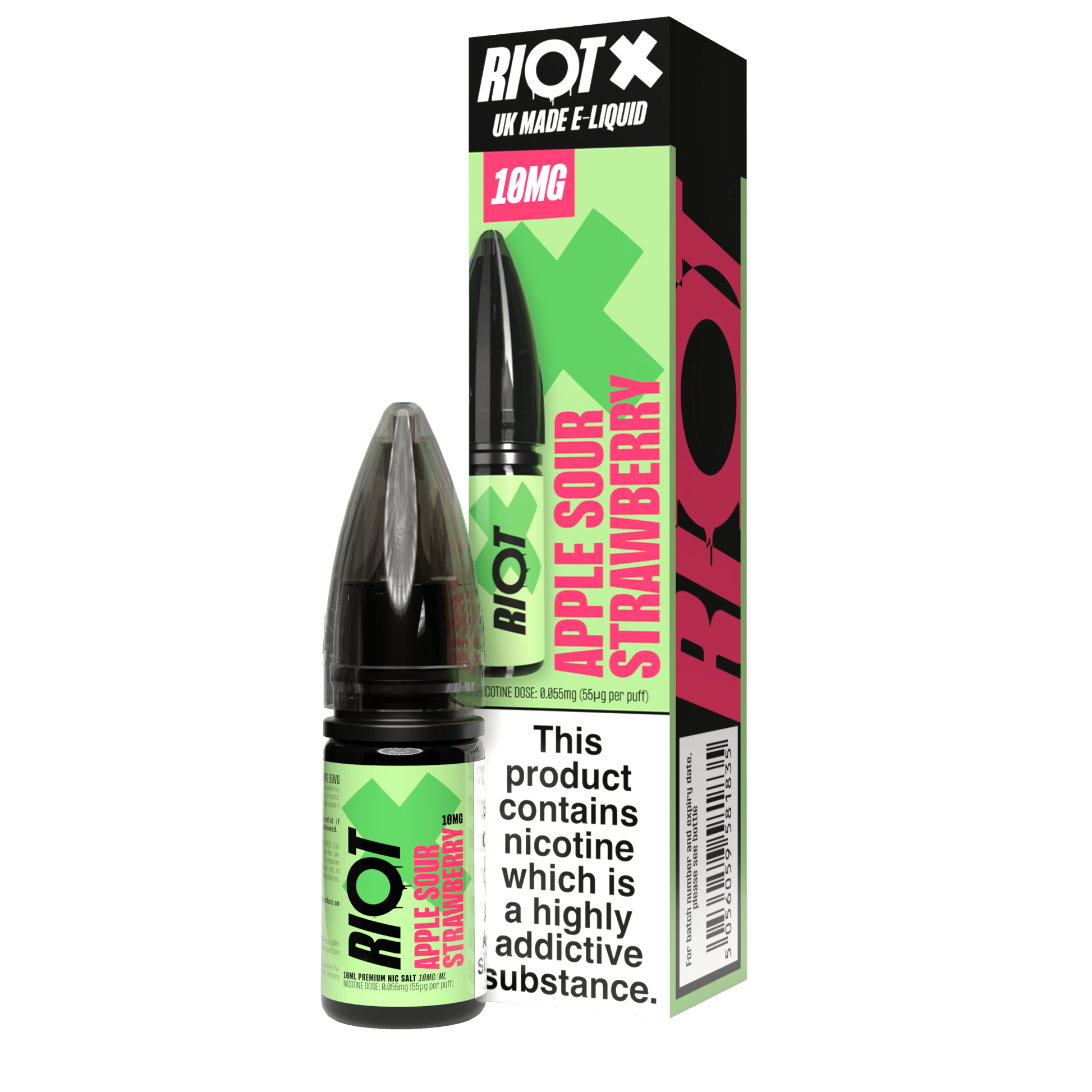 Apple Sour Strawberry by Riot X Nic Salts
