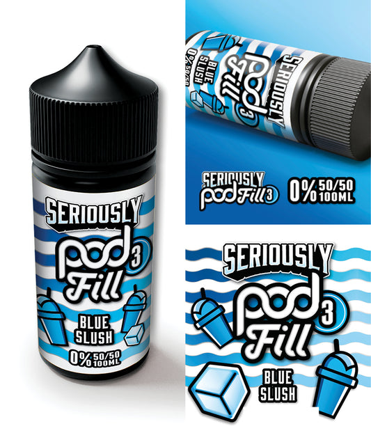 Blue Slush by Seriously Pod Fill 100ml